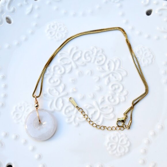 Jadeite Peace Buckle Necklace - Jade jewelry - Style 1 2 4 - Picture 9 of 9